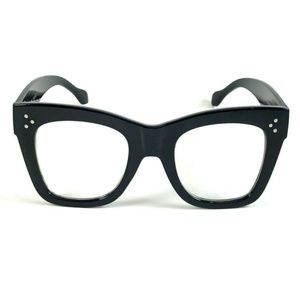 Retro Style Clear Lens Glasses Tairra Large Square